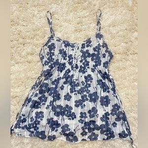 Hollister Blue Floral Tank